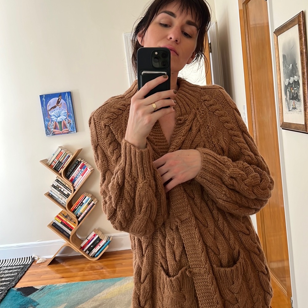 Dôen Cable Knit Alpaca Cardigan